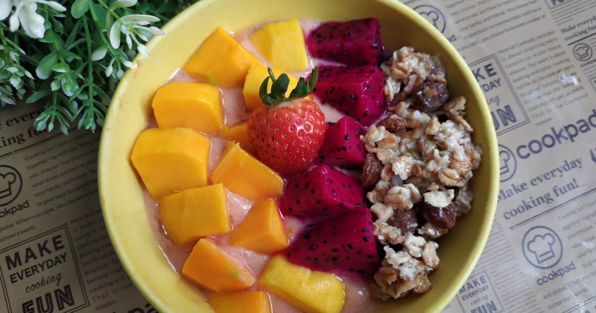 Resep Sarapan Sehat 10, Banana Tomato (Banato Smoothies Bowl) oleh ...