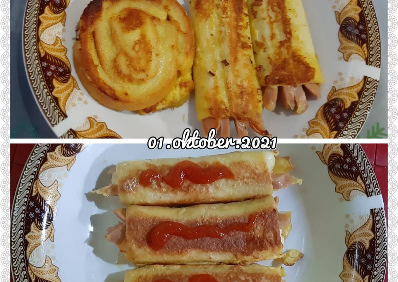 Roti Tawar Gulung Sosis