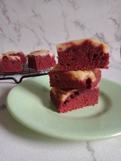 Foto resep Red Velvet Cheese Brownies
