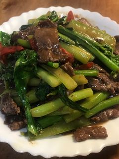 沙茶芥蘭牛肉 的食譜成品照片