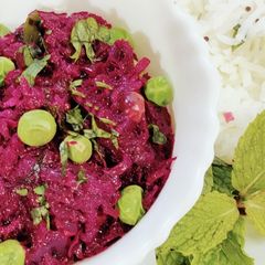 A picture of Beetroot ki sabzi/Chukandar ki Sabzi.