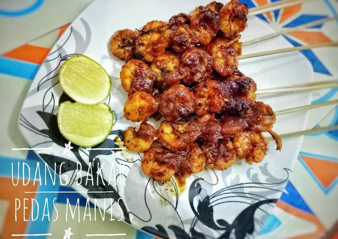 Udang bakar pedas manis