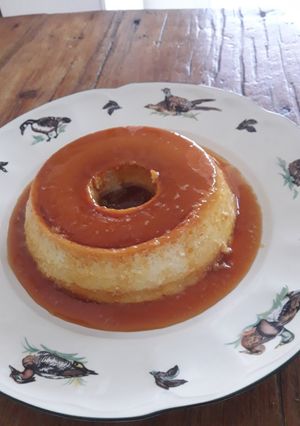 Una foto de Flan leche condensada