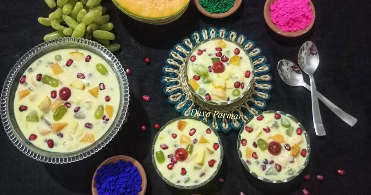 Mixed Fruit Custard (Holi Special) Recipe by Daxa Parmar - Cookpad