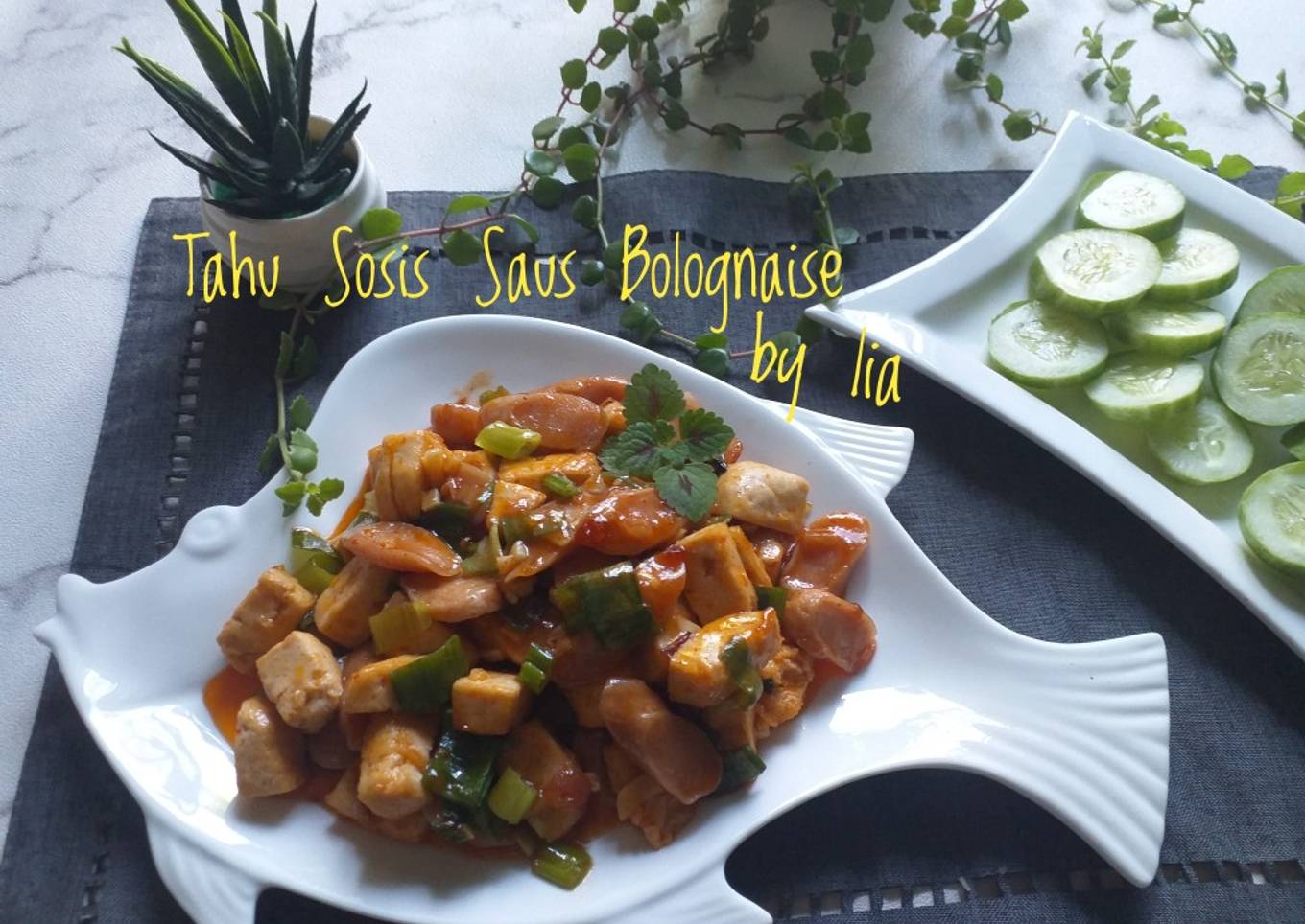 Tahu Sosis Saus Bolognaise