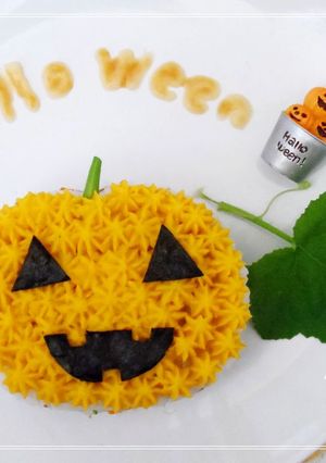 Halloween萬聖節-南瓜蛋糕飯飯 的食譜成品照片