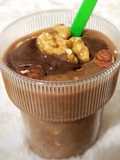 Postre de banana y chocolate proteico