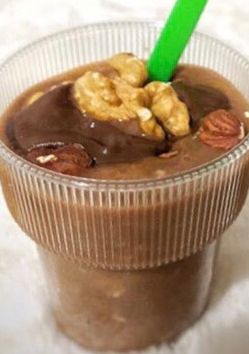 Una foto de Postre de banana y chocolate proteico