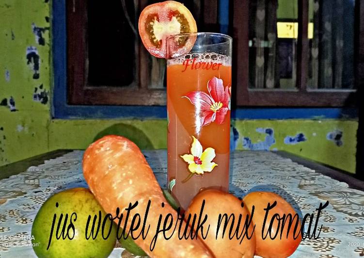 Langkah Mudah untuk Menyiapkan Jus wortel, tomat mix jeruk Anti Gagal