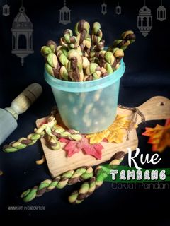 Foto resep Kue Tambang Coklat Pandan (Untir-Untir)