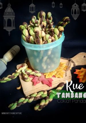 Foto resep Kue Tambang Coklat Pandan (Untir-Untir)