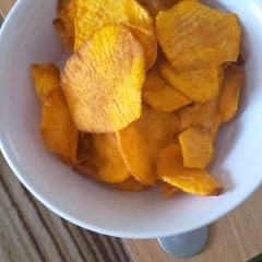 Sweet potato crisps A picture of Sweet potato crisps.