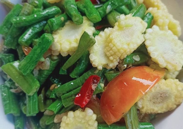 Resep 22. TUMIS KACANG PANJANG BABY CORN, Enak