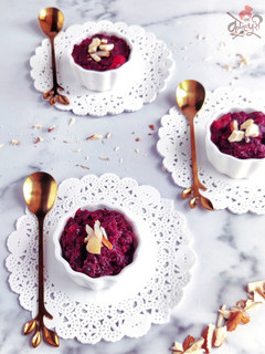 A picture of Beetroot Halwa (Using Jaggery).