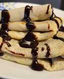 Panqueques con dulce de leche y salsa sin gluten