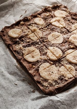 Foto resep Choco Banana Hazelnut Frozen Yogurt Barks