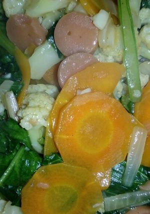 Foto resep 80. Tumis sayur campur sosis