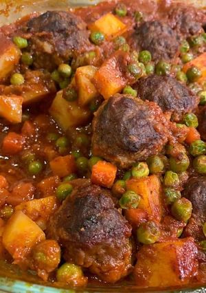 صورة لوصفة صينيه داوود باشا بالخضار