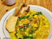 Gambar bubur ikan ala restoran