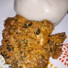 Egusi soup A picture of Egusi soup.