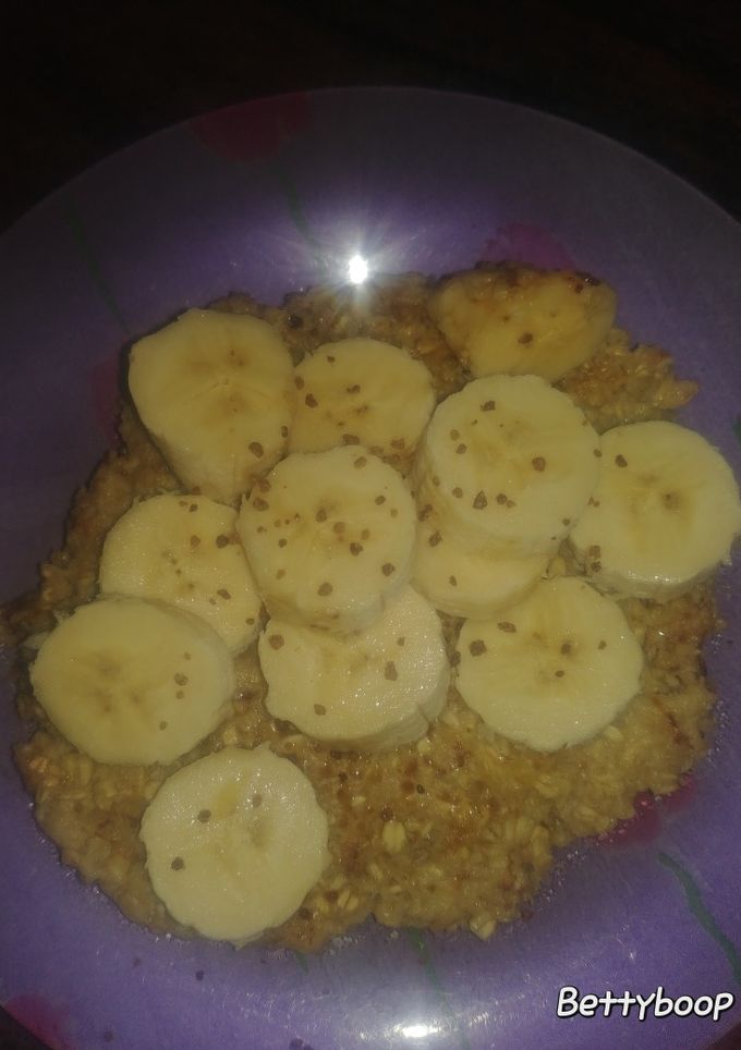 Una foto de Pancakes de avena y plátano