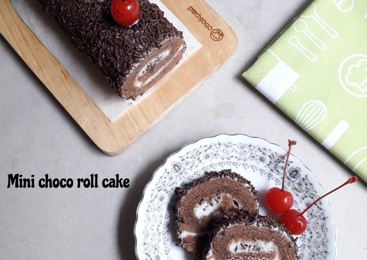 Resep Mini choco roll cake Anti Gagal