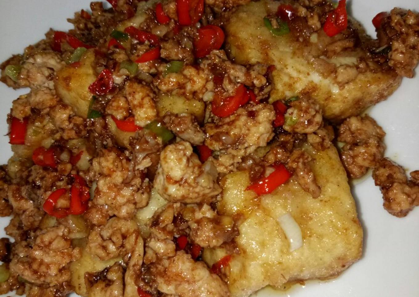 Daging orak arik tahu