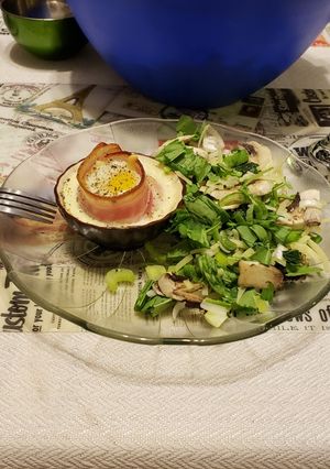 Una foto de Huevo en nido de panceta