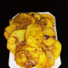 A picture of Three Spices Chat Pata Potato Pakora 🥔.