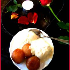 A picture of Brown bread Gulab Jamun.