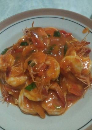 Foto resep Udang saos pedas