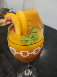 A picture of Mango peach smoothie.