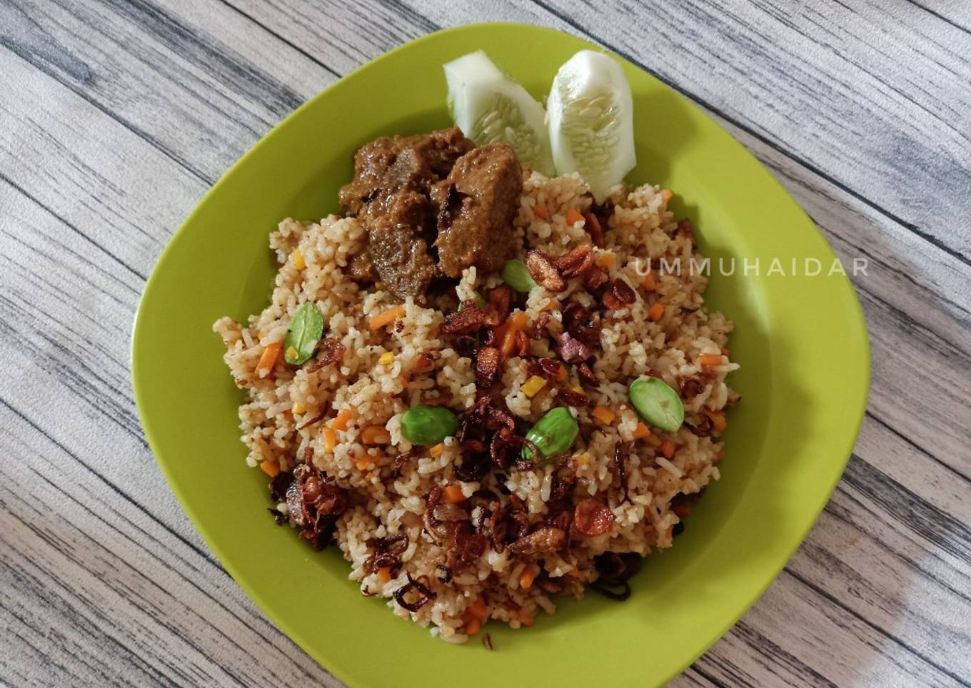 Resep Nasi goreng rendang Anti Gagal