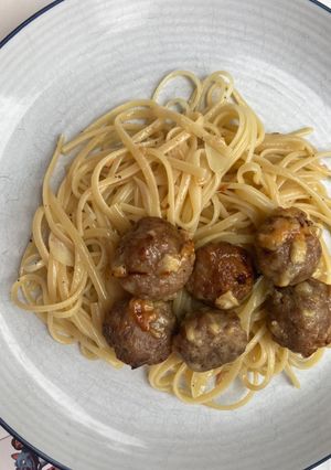 Foto resep Pasta fettuccini aglio olio mengkilat kayak di resto!