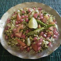 A picture of Sprout moong dal salad.