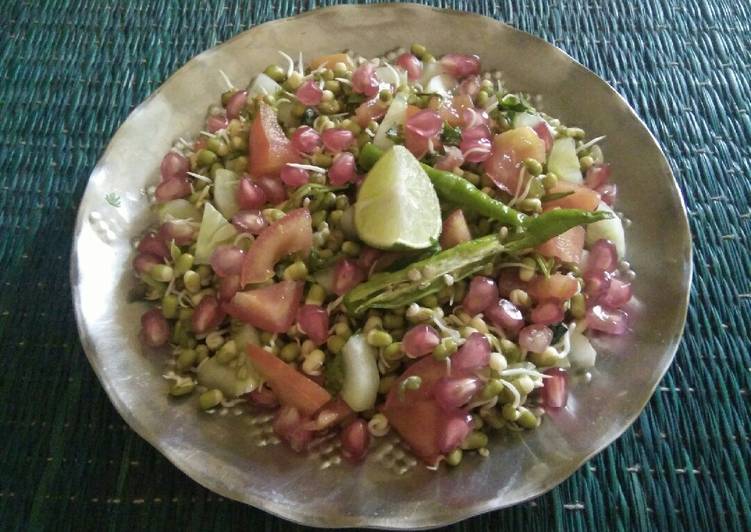 Sprout moong dal salad