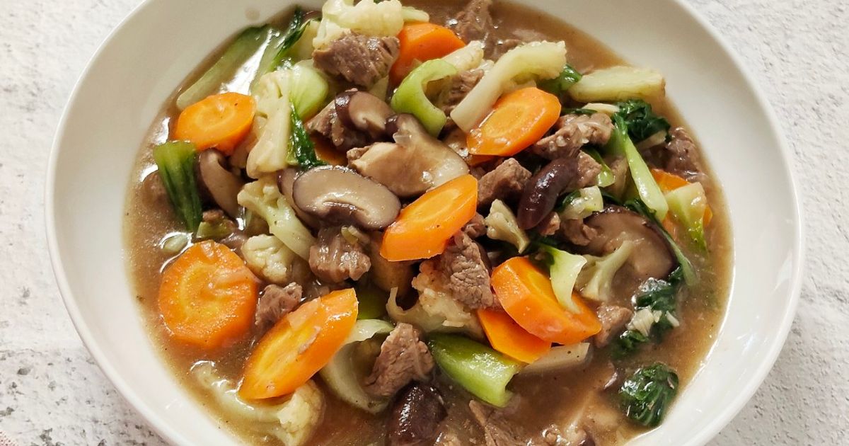 Capcay Daging Jamur Shiitake