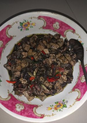Foto resep Baby Cumi mix Tahu Masak Hitam ala saya sendiri