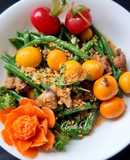 Trứng gà non xào đậu đũa