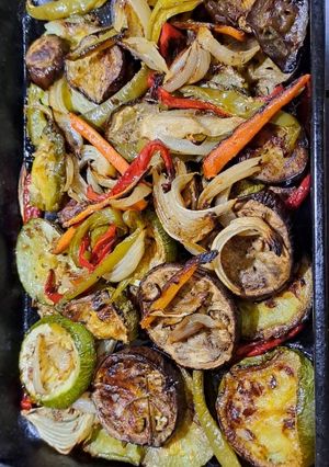 Una foto de Vegetales asados al horno