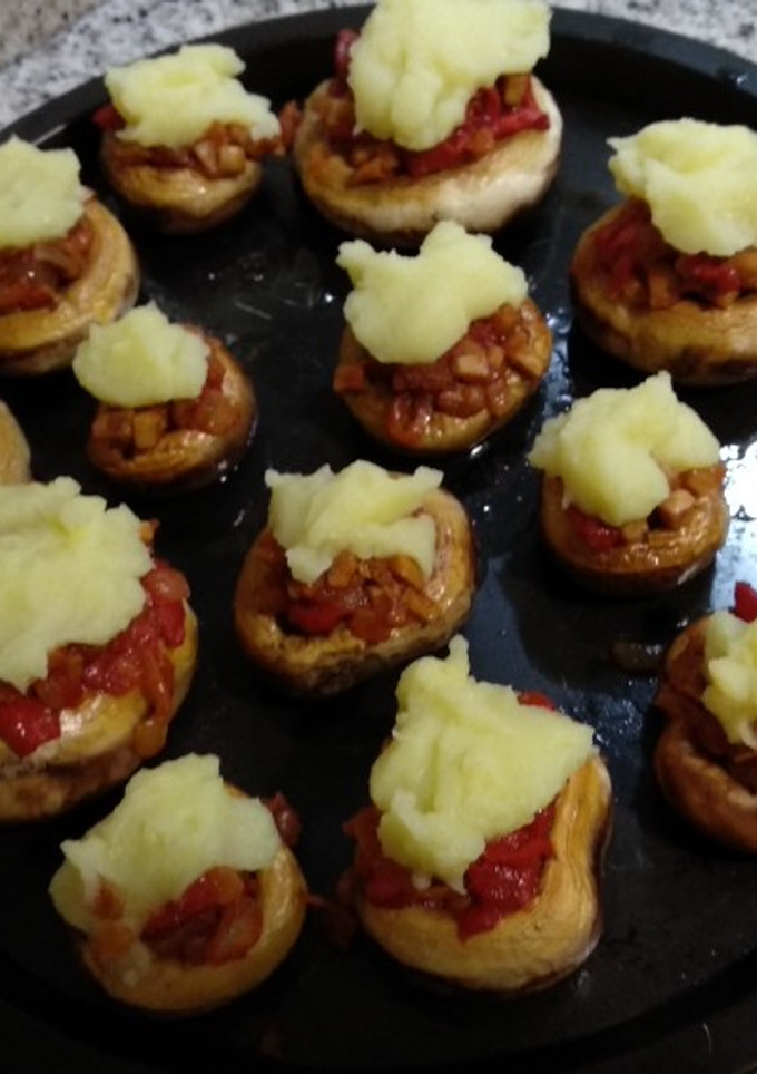 Una foto de Champiñones rellenos