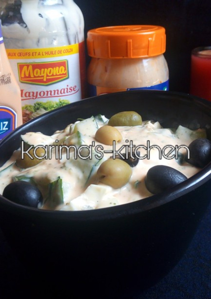 A picture of Creamy cucumber salad.
