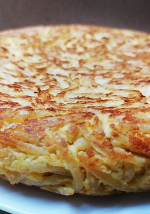 Una foto de Tortilla de spaghetti con queso