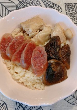 香菇雞臘腸飯～免開火簡單料理 的食譜成品照片