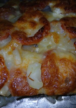 Tepsis húsos burgonya recept fotója
