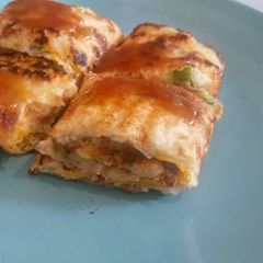 A picture of Taiwanese omelette.