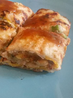 A picture of Taiwanese omelette.