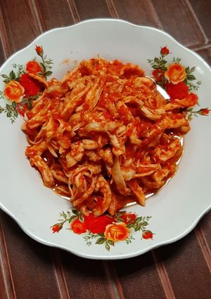 Foto resep Ayam suwir balado #kombes #dirmh aja #tumis² ceria