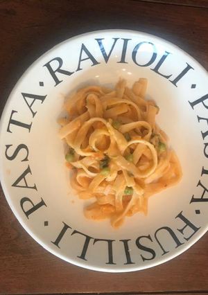 Una foto de Linguini con chícharos