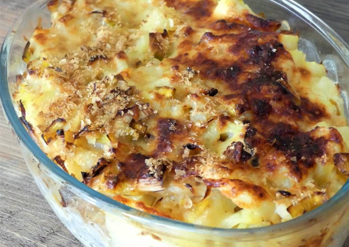 Gratin de pommes de terre / poireaux / panais